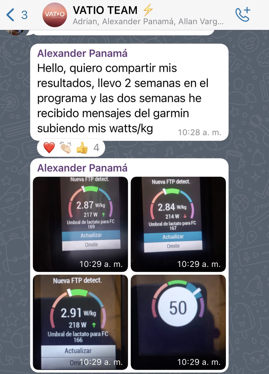 Alex aumentó su potencia en 2 semanas